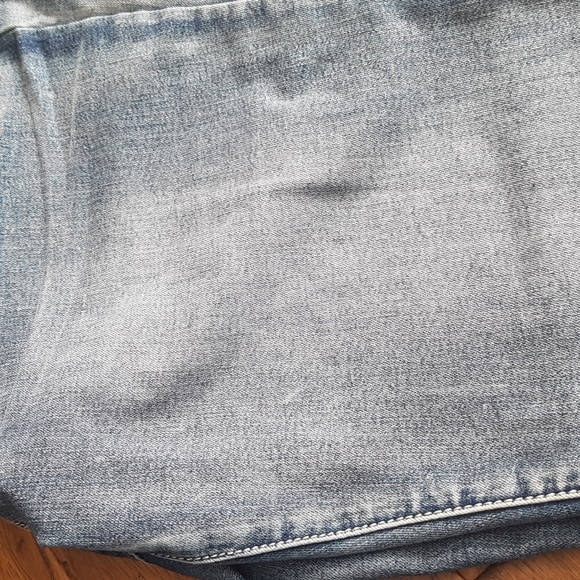 Orange Fashion Village Cropped Fringe Embroidered Jeans Light Wash Size L - Picture 14 of 16